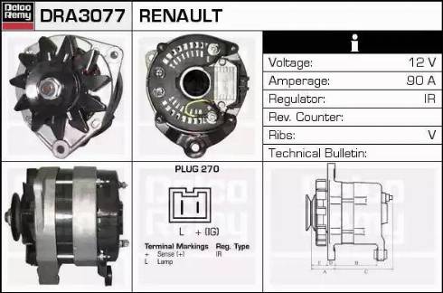 Remy DRA3077 - Ģenerators adetalas.lv