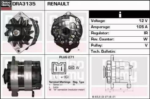 Remy DRA3135 - Ģenerators adetalas.lv