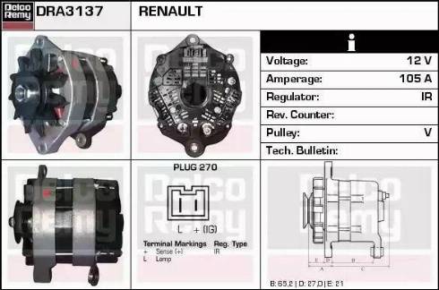 Remy DRA3137 - Ģenerators adetalas.lv