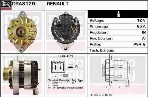 Remy DRA3129 - Ģenerators adetalas.lv