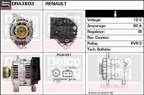 Remy DRA3803 - Ģenerators adetalas.lv