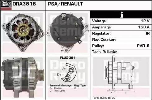 Remy DRA3818 - Ģenerators adetalas.lv