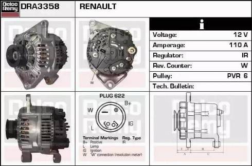 Remy DRA3358 - Ģenerators adetalas.lv