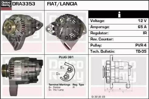 Remy DRA3353 - Ģenerators adetalas.lv