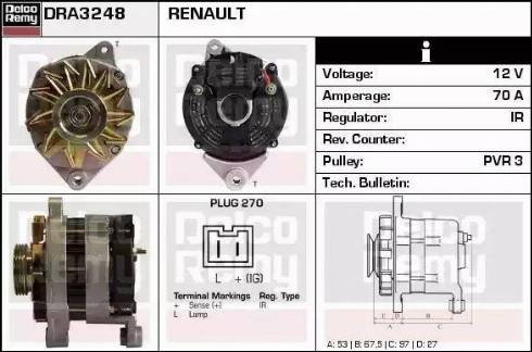 Remy DRA3248 - Ģenerators adetalas.lv