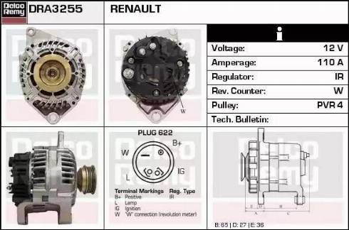 Remy DRA3255 - Ģenerators adetalas.lv