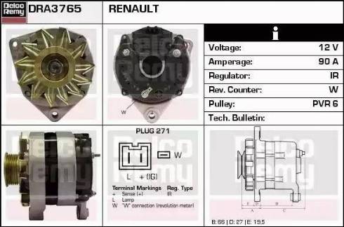 Remy DRA3765 - Ģenerators adetalas.lv