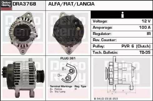 Remy DRA3768 - Ģenerators adetalas.lv