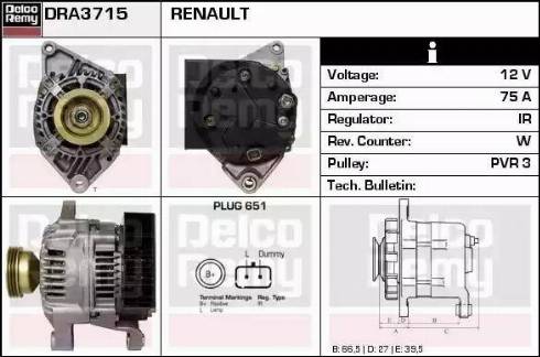 Remy DRA3715 - Ģenerators adetalas.lv