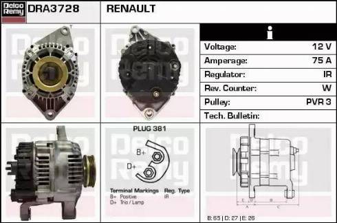 Remy DRA3728 - Ģenerators adetalas.lv