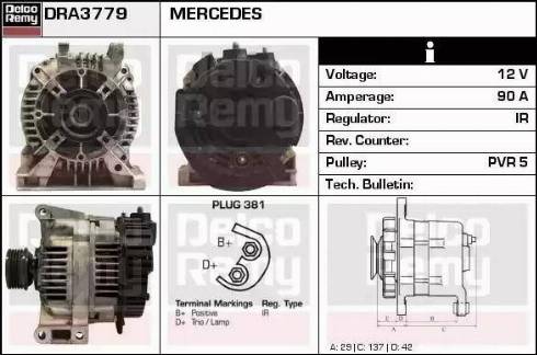 Remy DRA3779 - Ģenerators adetalas.lv