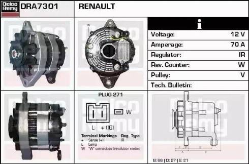 Remy DRA7301 - Ģenerators adetalas.lv