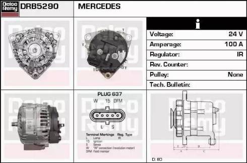 Remy DRB5290 - Ģenerators adetalas.lv