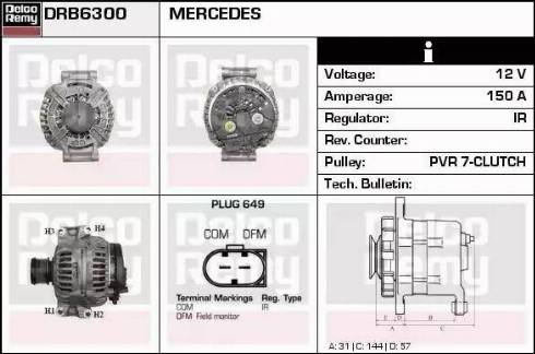 Remy DRB6300 - Ģenerators adetalas.lv