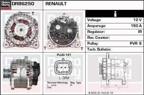 Remy DRB6250 - Ģenerators adetalas.lv