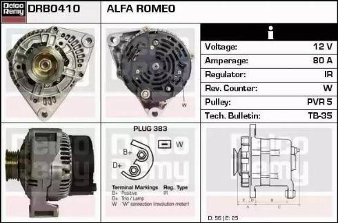 Remy DRB0410 - Ģenerators adetalas.lv