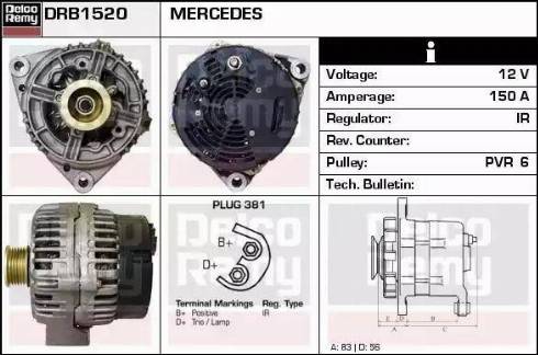 Remy DRB1520 - Ģenerators adetalas.lv