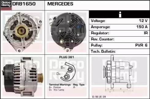 Remy DRB1650 - Ģenerators adetalas.lv