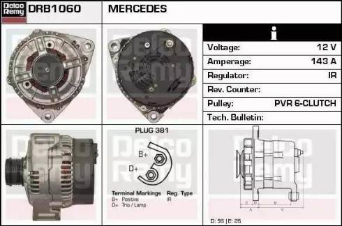 Remy DRB1060 - Ģenerators adetalas.lv