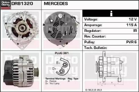 Remy DRB1320 - Ģenerators adetalas.lv