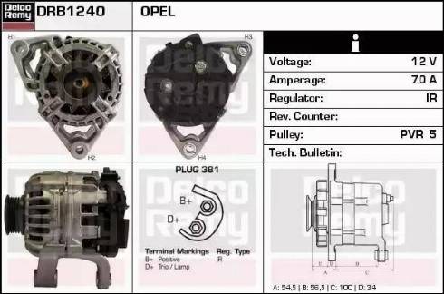 Remy DRB1240 - Ģenerators adetalas.lv