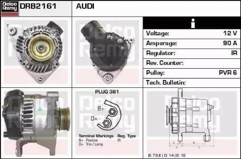 Remy DRB2161 - Ģenerators adetalas.lv