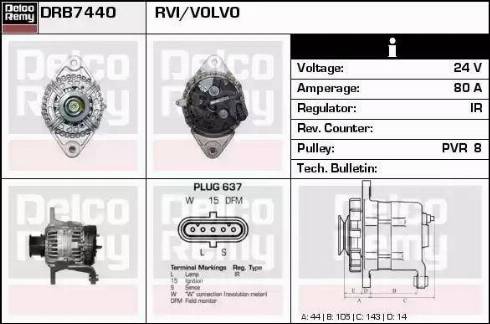 Remy DRB7440 - Ģenerators adetalas.lv