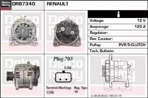 Remy DRB7340 - Ģenerators adetalas.lv