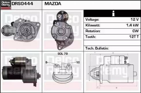 Remy DRS0444 - Starteris adetalas.lv