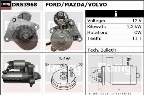 Remy DRS3968X - Starteris adetalas.lv