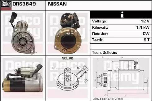 Remy DRS3849 - Starteris adetalas.lv