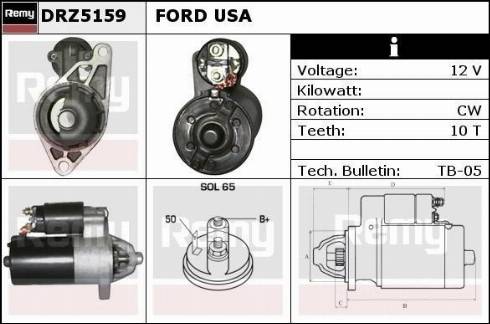 Remy DRZ5159 - Starteris adetalas.lv