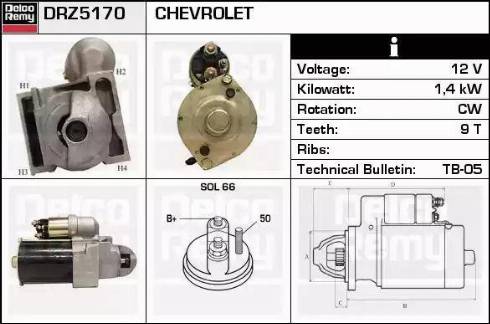 Remy DRZ5170 - Starteris adetalas.lv
