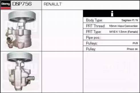 Remy DSP756 - Hidrosūknis, Stūres iekārta adetalas.lv