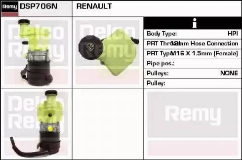 Remy DSP706N - Hidrosūknis, Stūres iekārta adetalas.lv