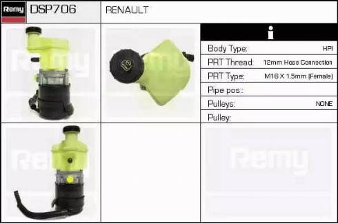 Remy DSP706 - Hidrosūknis, Stūres iekārta adetalas.lv