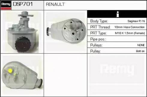 Remy DSP701 - Hidrosūknis, Stūres iekārta adetalas.lv