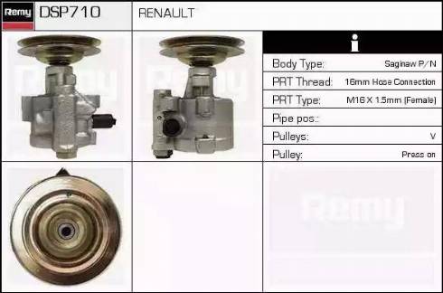 Remy DSP710 - Hidrosūknis, Stūres iekārta adetalas.lv