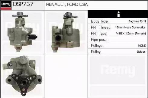 Remy DSP737 - Hidrosūknis, Stūres iekārta adetalas.lv