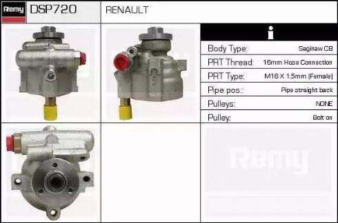 Remy DSP720 - Hidrosūknis, Stūres iekārta adetalas.lv