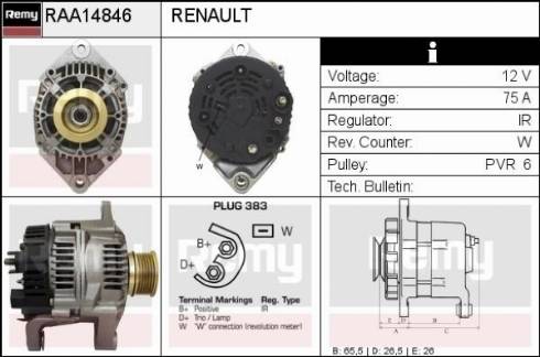 Remy RAA14846 - Ģenerators adetalas.lv