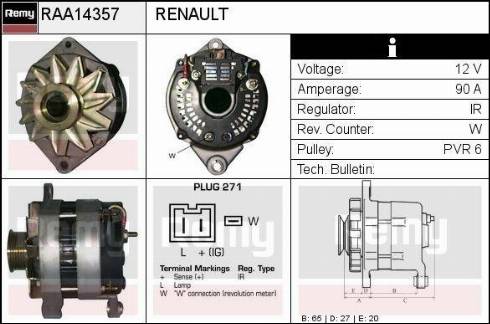 Remy RAA14357 - Ģenerators adetalas.lv