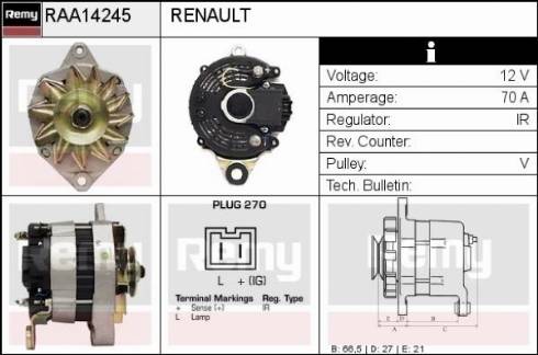 Remy RAA14245 - Ģenerators adetalas.lv