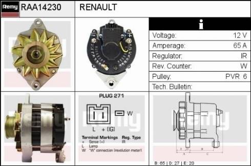 Remy RAA14230 - Ģenerators adetalas.lv