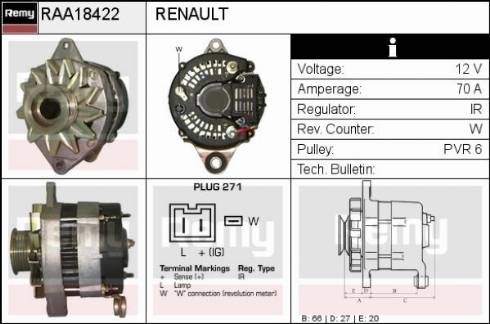 Remy RAA18422 - Ģenerators adetalas.lv