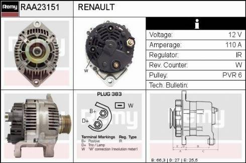 Remy RAA23151 - Ģenerators adetalas.lv