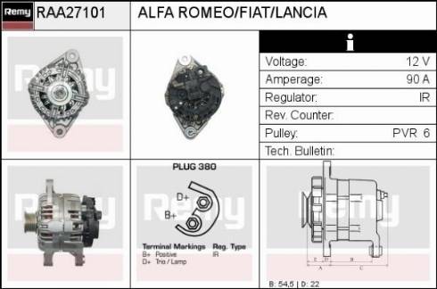 Remy RAA27101 - Ģenerators adetalas.lv