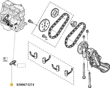 RENAULT 82 00 671 274 - Devējs, Eļļas spiediens adetalas.lv