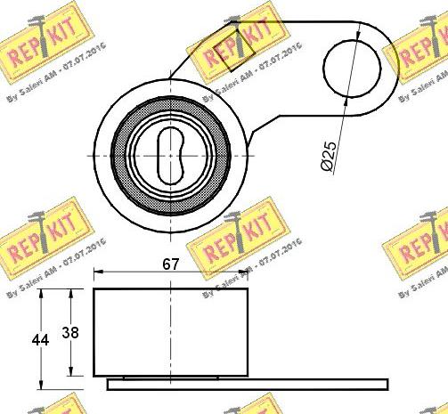 REPKIT RKT1445 - Spriegotājrullītis, Gāzu sadales mehānisma piedziņas siksna adetalas.lv