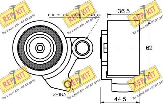 REPKIT RKT1402 - Spriegotājrullītis, Gāzu sadales mehānisma piedziņas siksna adetalas.lv